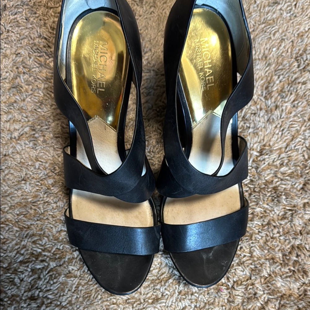 Michael Kors Black Heels with Elegant Straps